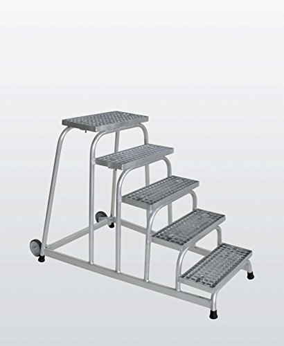 GÜNZBURGER STEIGTECHNIK Alu-Arbeitspodest 5 Stufen ohne Handlauf Podesthöhe 1,00 m Arbeitshöhe bis 3,00 Produktbild img1 L