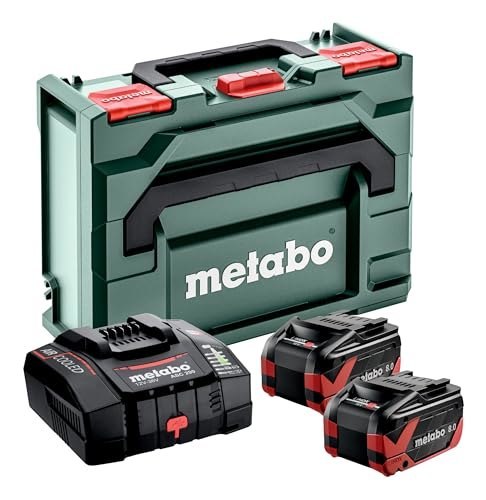 METABO Akku BasisSet LiHDX 18,0V 2x18,0V 8,0 Ah LiHDX Ladegerät ASC 290 metaBOX Produktbild img1 L