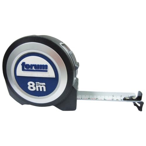 FORUM Taschenbandmaß, Kunststoff, vollgummiert, Stahlband, weiß, beschichtet Produktbild img1 L