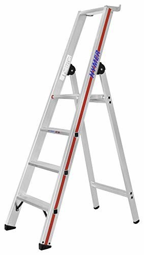 HYMER Stufenstehleiter Plattf. eins. 8 Stufen AH 3,35m Produktbild img1 L