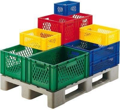 LA-KA-PE Stapeltransportkasten 800 x 600 x 210mm Wände durchbrochen Produktbild img1 L