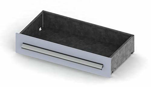 META Schublade BASIC, Volllauszug, ohne Inenprofile, für Steckregal CLIP, RAL 7035 lichtgrau / verzinkt Produktbild img1 L