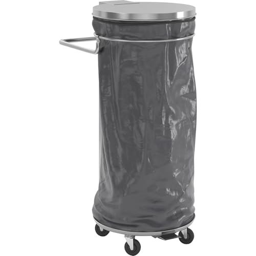 VAR Müllsackständer Edelstahl fahrbar mit Pedal Produktbild img1 L