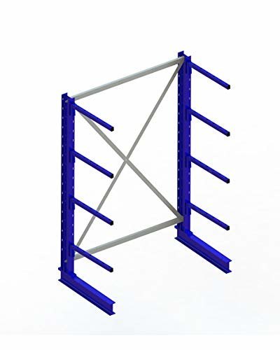 META Kragarmregal MULTISTRONG L Grundfeld einseitig, RAL 5010 enzianblau Produktbild img1 L