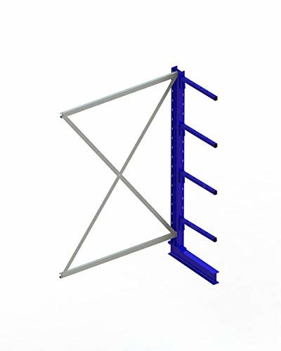 META Kragarmregal MULTISTRONG L Anbaufeld einseitig, RAL 5010 enzianblau Produktbild img1 L