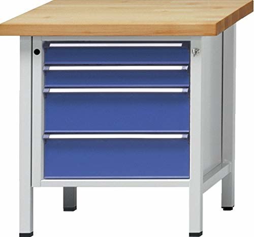 Anke Serie V 800/1500 x 700 x 840/850 mm, lichtgrau/enzianblau Produktbild img1 L