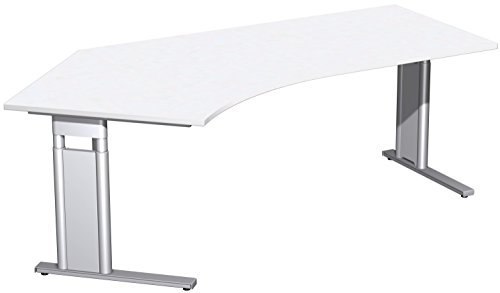 geramöbel PC-Schreibtisch 135° links 2166 x 800/1130, C-Fuß Produktbild img1 L