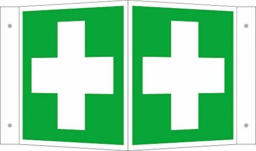 SafetyMarking Rettungsschild „Erste Hilfe" als Winkel-/Fahnenschild Produktbild img1 L