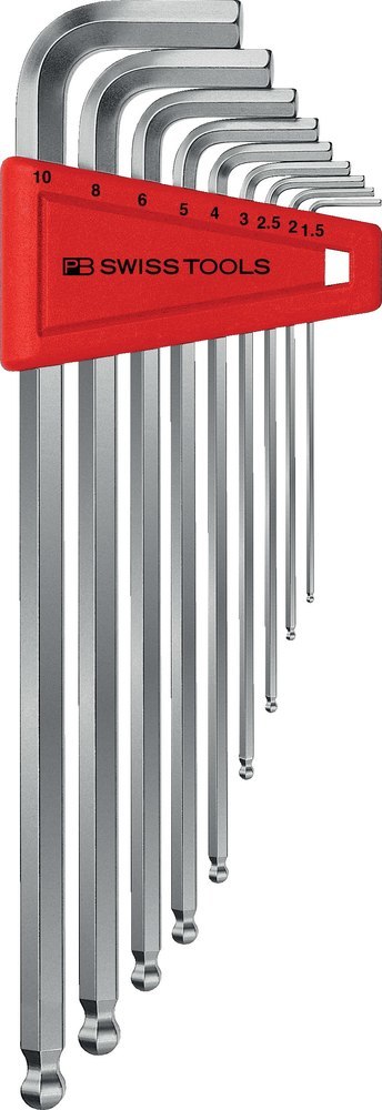 PB Winkelschraubendreher- Satz im Kunststoffhalter 9-teilig 1,5-10mm lang Kugelkopf Produktbild img1 L