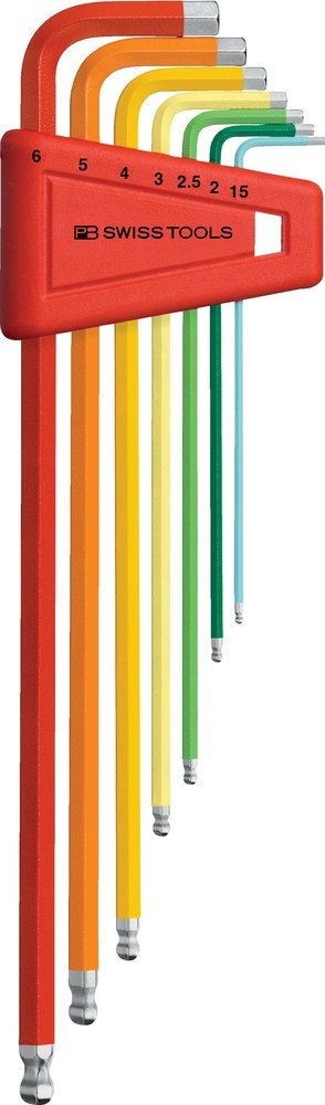 RAINBOW Winkelschraubendreher- Satz im Kunststoffhalter 7-teilig 1,5-6mm Produktbild img1 L