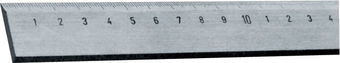 Mahr Stahllineal mit Facette und mm-Skalierung Produktbild img1 L