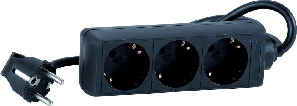 HEDI Steckdosenleiste IP20 1,4m 3-fach H05VV-F3G1,0 Produktbild img1 L