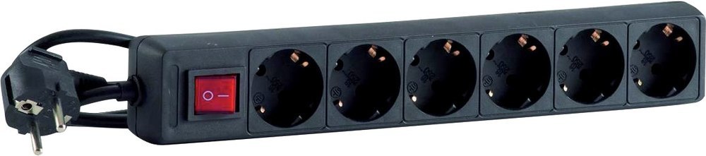 HEDI Steckdosenleiste 6-fach H05VV-F3G1, 0 1,4m IP20 Hedi Produktbild img1 L