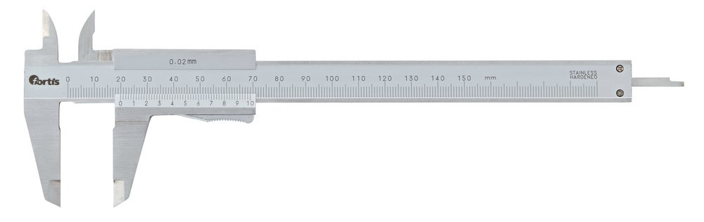 fortis Werkzeuge Taschenmessschieber Feststellung 150mm 1/50 1/1000 eckiges Tiefenmaß Produktbild img1 L
