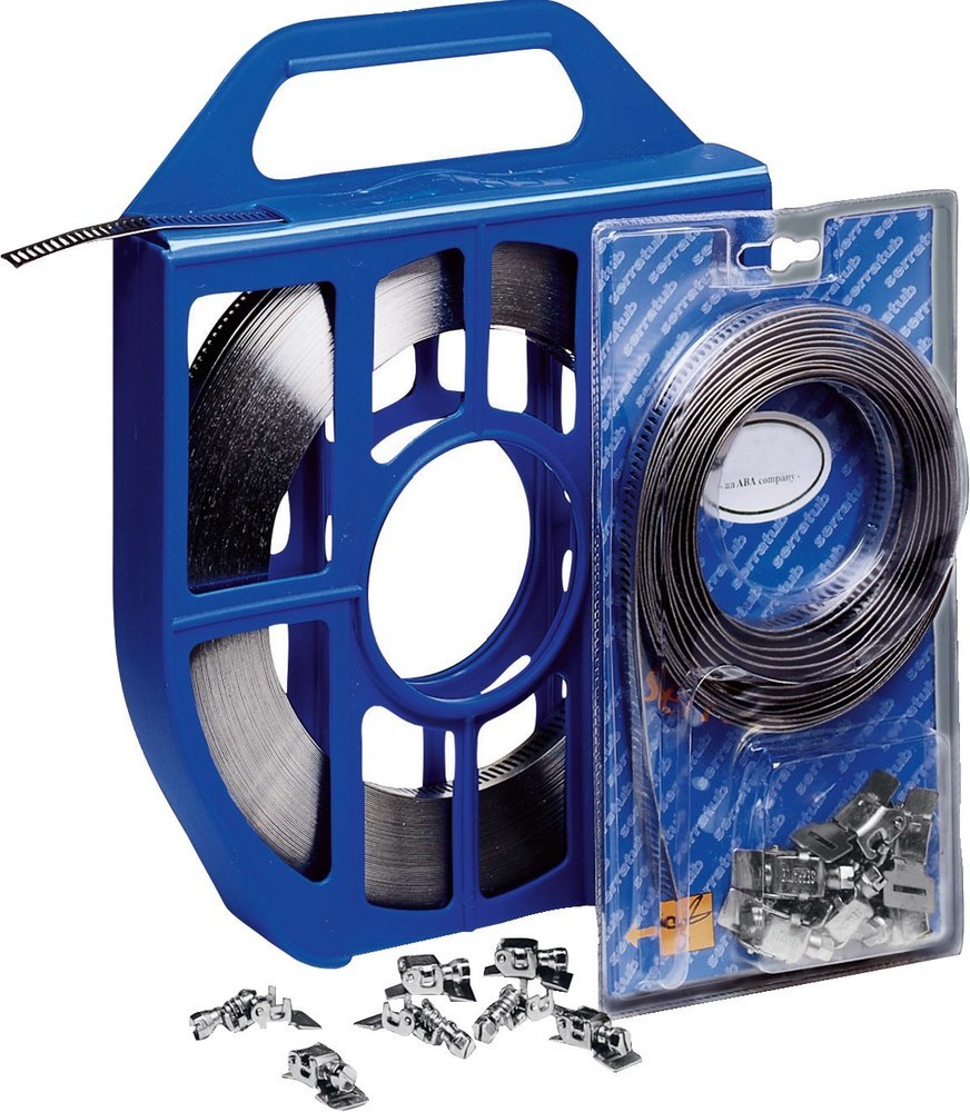 NORMA Serratub Endlosband-KIT 12mm W2B, 3m Band, 6Köpfe Produktbild img1 L