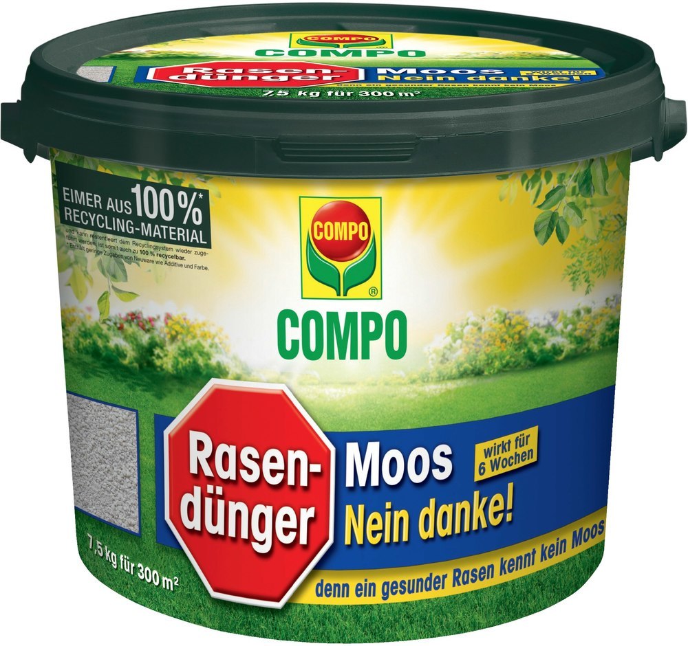 COMPO Rasendünger Moos - Nein danke 7,5k g Eimer Produktbild img1 L