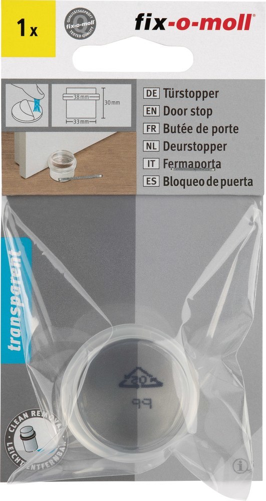 fix-o-moll suki Türstopper,H 30mm,transparent Produktbild img1 L