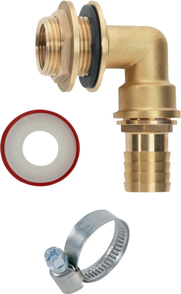 GEKA Regentonnenanschluss Set m. Tüe 1" 90° x AG G1 Stripe Produktbild img1 L