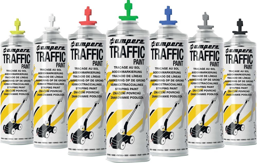 a.m.p.e.r.e. Bodenmarkierspray Traffic Paint 500ml schwarz Produktbild img1 L