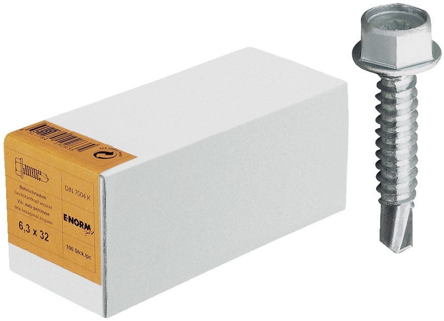 E-NORMpro DIN 7504 Form K, Bohrschrauben mit Blechschraubengewinde nach DIN 7900, galvanis… Produktbild img1 L