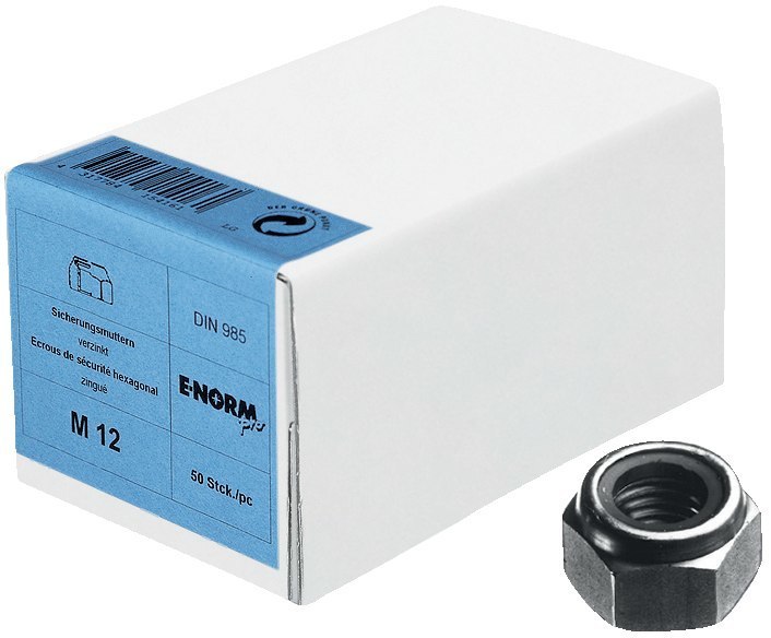 E-NORMpro Sicherungsmutter DIN 985, verzinkt, Kleinpakete Produktbild img1 L