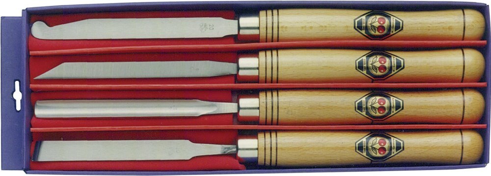 KIRSCHEN Drechslerbeitelsatz 4tlg. Nr.16 94 Kirsche Produktbild img1 L