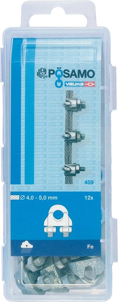 PÖSAMO Drahtseilklemme verzinkt 3mm, 15 Stück Box Produktbild img1 L