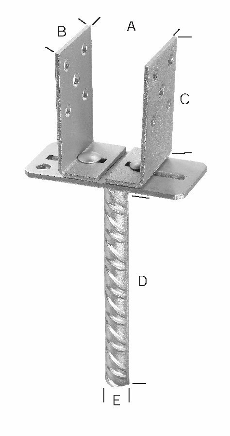 hadra Pfostenträger verstellbar tzn 71-1 31 Germany Produktbild img1 L