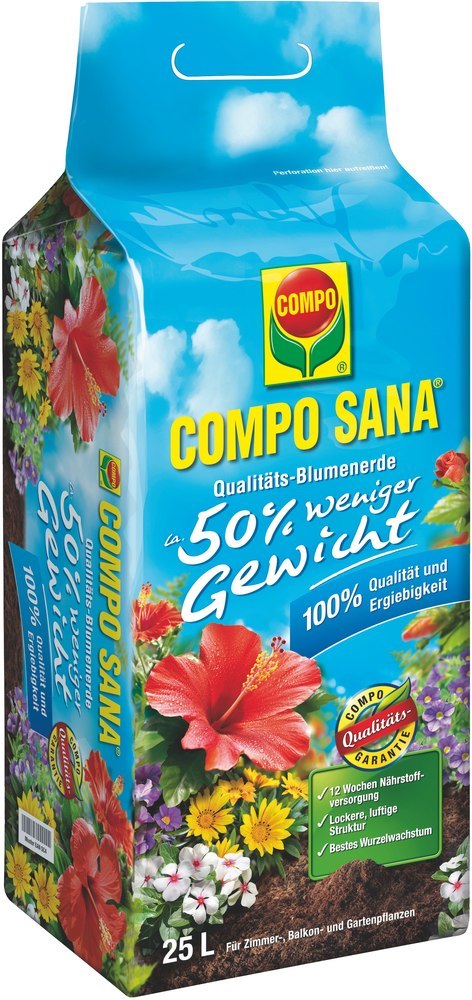 COMPO Blumenerde, 50% weniger Gewicht Produktbild img1 L