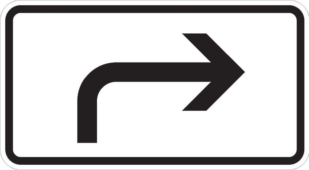 ZZ.1000-21, 330x600mm Rechtsabbiegerpfei l RAL-Gütezeichen Folie RA2 Produktbild img1 L