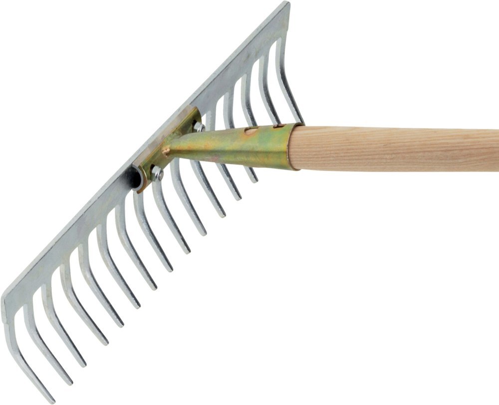 FLORA Profi-Gartenrechen 16 Zinken Breit e 42 cm mit Schwenkkopf Produktbild img1 L