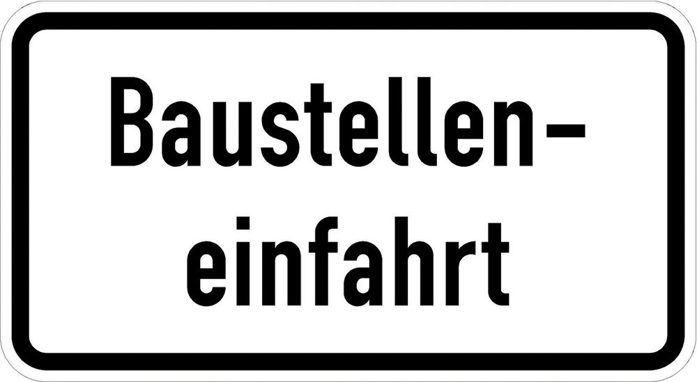 WH.28, 600x330mm Baustelleneinfahrt RAL- Gütezeichen Folie RA1 Produktbild img1 L