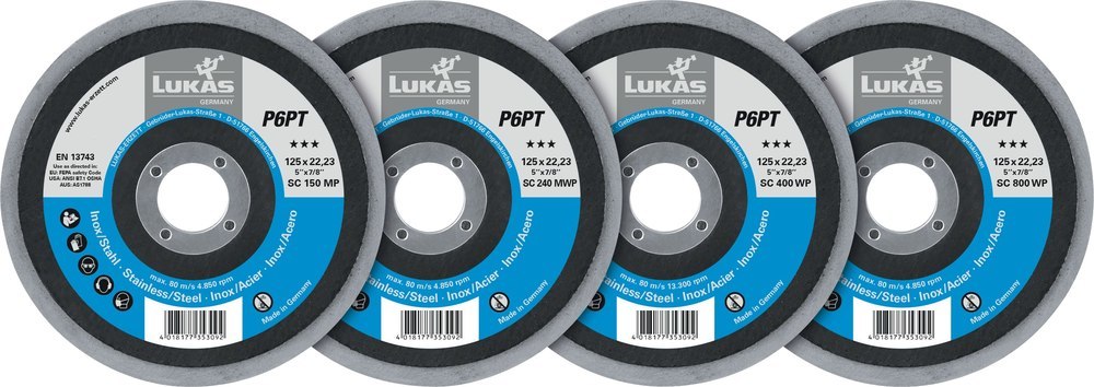 LUKAS Polierteller-Set P6PT 4tlg. schräg SC150-800 Produktbild img1 L