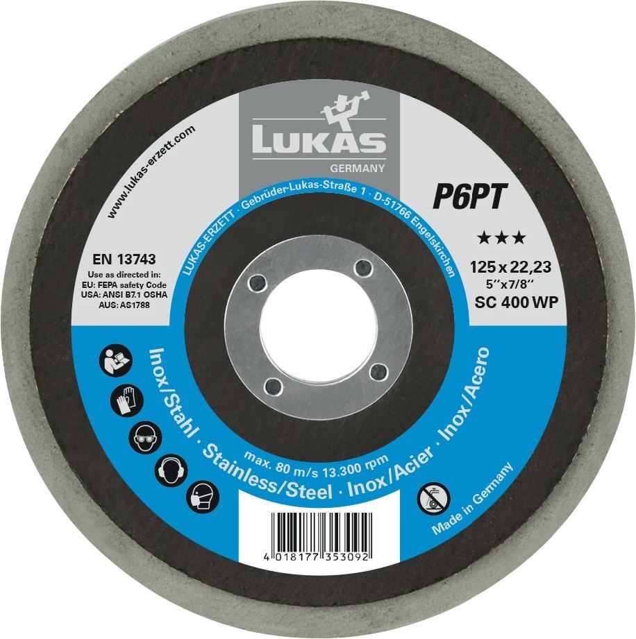 LUKAS Polierteller P6PT 125mm schräg SC400 medium Produktbild img1 L