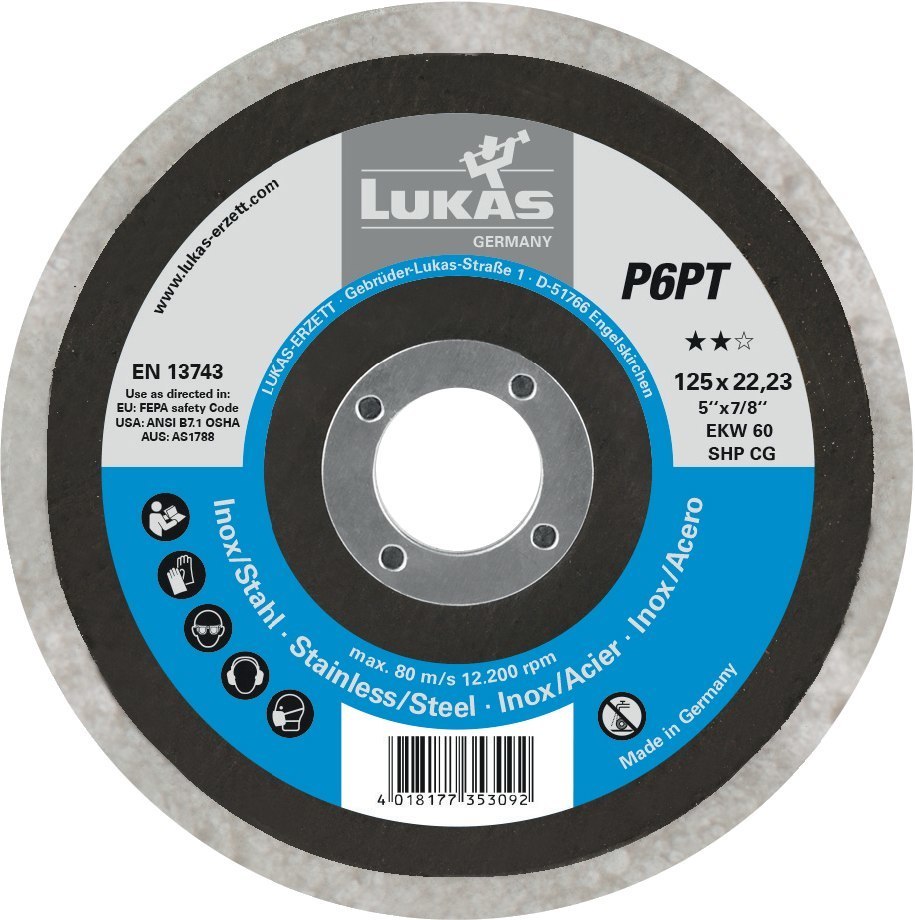 LUKAS Polierteller P6PT 125mm flach EKW60 SHP CG Produktbild img1 L