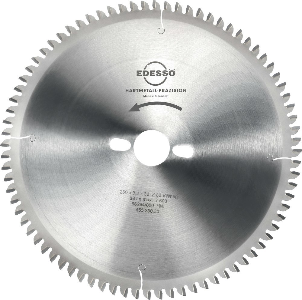 Edessö HW-Präzisionskreissägeblatt Fertigschnitte Wechselzahn negativ Produktbild img1 L