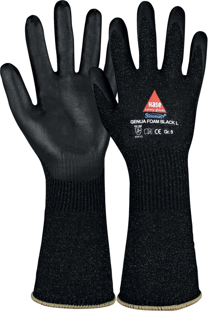 Hase Safety Gloves Handschuh GENUA FOAM BLACK LONG 508510 Produktbild img2 L