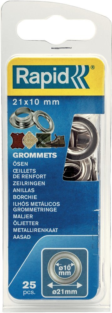 RAPID Ösen mit Ring - 21 x 10mm, 25er Pack, 5000412 Produktbild img1 L