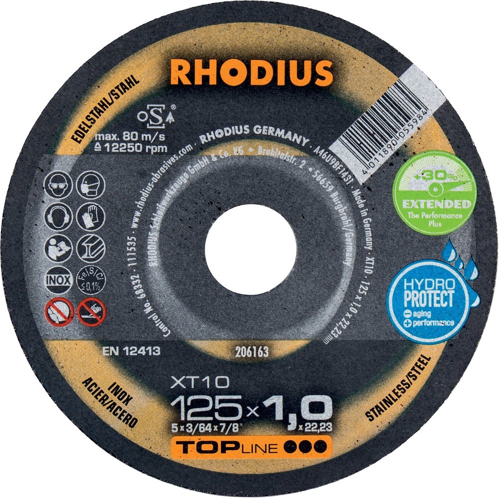 RHODIUS Trennscheibe XT10 für die Edelstahlbearbeitung Produktbild img1 L