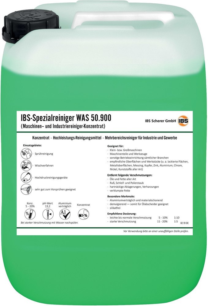 IBS-Spezialreiniger WAS 50.900 20L (Maschinen- u. Industrie reiniger-Konzentrat) Produktbild img1 L