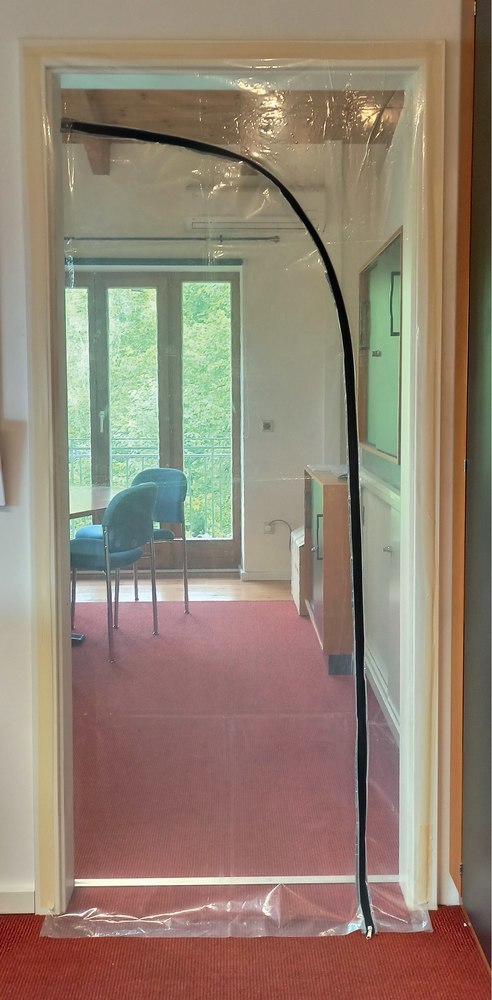 Neutral Staubschutztür 1,2 x 2,2m Reißverschluss , Klebeband Produktbild img1 L