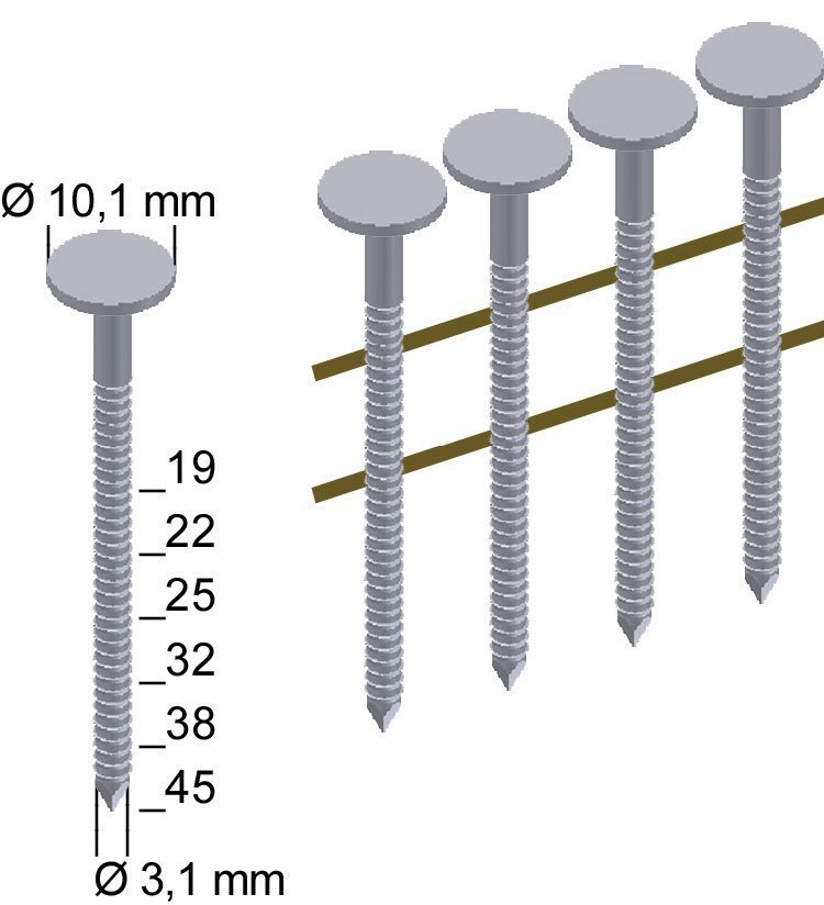 PREBENA Dachpappnägel zn 7200 Stk CNZ31/25NKRI Produktbild img1 L
