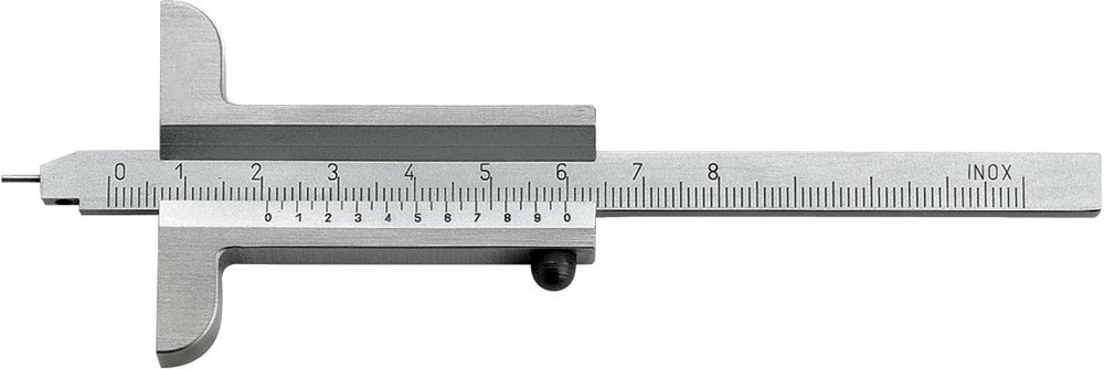 fortis Werkzeuge Tiefenmessschieber mit Stift 80mm 1/50 Produktbild img1 L