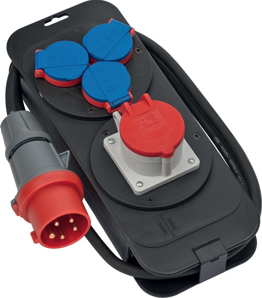 brennenstuhl Stromstation CEE1 IP44 Stecker 400V/16A Steckdosen 1x CEE 400V/16A+3x 230V/16A Produktbild img1 L
