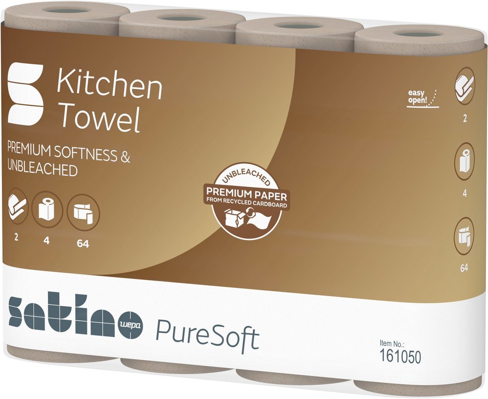 TissueLINE SOFT & SAUBER Satino PureSoft Küchenrolle 2-lagig Produktbild img1 L