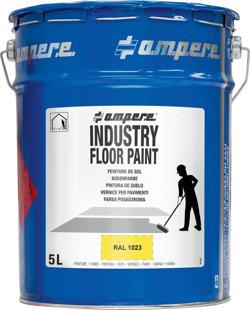 a.m.p.e.r.e. Bodenmarkierungsfarbe Traff ic Industry Floor Paint 5L gelb Produktbild img1 L