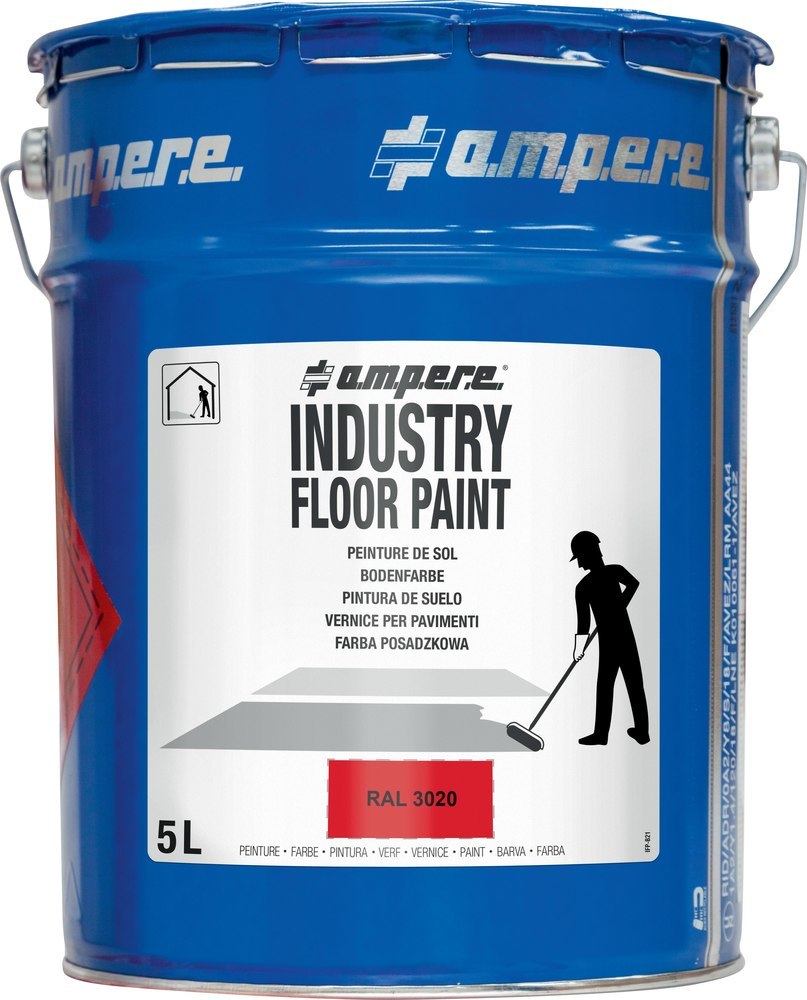a.m.p.e.r.e. Bodenmarkierungsfarbe Traff ic Industry Floor Paint 5L rot Produktbild img1 L