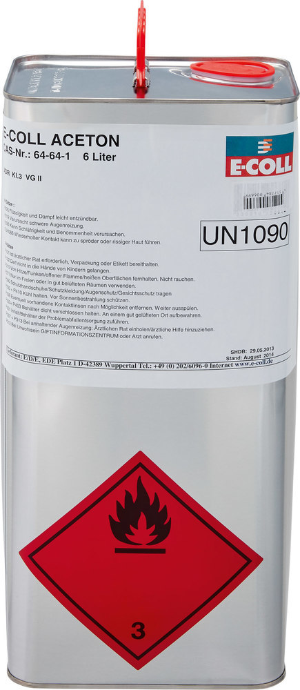 E-COLL Aceton 6L Kanister Produktbild img1 L