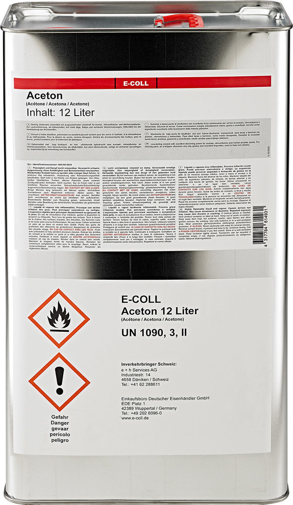E-COLL Aceton 12L Kanister Produktbild img1 L