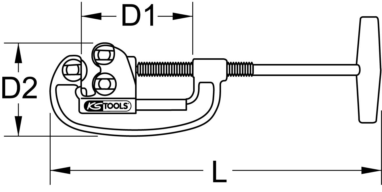 KS Tools Stahl-Rohrabschneider, 1/8"-2" Produktbild img3 L